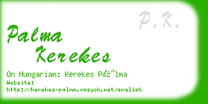 palma kerekes business card